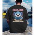 Readsolotl Kawaii Axolotl Book Lover Reading Men's Back Print T-Shirt Readsolotl Kawaii Axolotl Book Lover Reading Men's Back Print T-Shirt