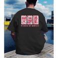 Retro Coquette Bow All Booked For Valentines Book Lover Cute Men's Back Print T-Shirt