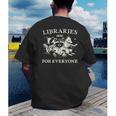 Retro Libraries Are For Everyone Racoon Reading Book Lover Men's Back Print T-Shirt