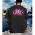 Retro Pink Coquette Bow Valentine Book Lover Varsity Men's Back Print T-Shirt
