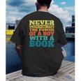 Retro Never Underestimate The Power Of a Boy With a Book Men's Back Print T-Shirt