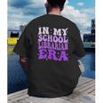 In My School Librarian Era Groovy Back To School Book Lover Men's Back Print T-Shirt In My School Librarian Era Groovy Back To School Book Lover Men's Back Print T-Shirt