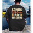 School Librarians Are Essential Library Book Lover Librarian Men's Back Print T-Shirt School Librarians Are Essential Library Book Lover Librarian Men's Back Print T-Shirt