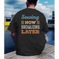Sewing Now Minimal Socializing Introvert Vintage Men's Back Print T-Shirt Sewing Now Minimal Socializing Introvert Vintage Men's Back Print T-Shirt