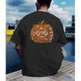 Smart Book Pumpkin Retro Fall Teacher Reading Halloween Men's Back Print T-Shirt