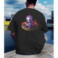 Spooky Grim Reaper Reading A Book Cute Creepy Halloween Men's Back Print T-Shirt Spooky Grim Reaper Reading A Book Cute Creepy Halloween Men's Back Print T-Shirt