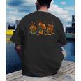 Teacher Fall Thanksgiving Turkey Reading Books Lovers Men's Back Print T-Shirt Teacher Fall Thanksgiving Turkey Reading Books Lovers Men's Back Print T-Shirt