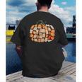 Thanksgiving Fall Books Pumpkins Vintage Library Teacher Kid Men's Back Print T-Shirt