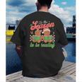 Tis The Season Book Reading Gingerbread Teacher Librarian Men's Back Print T-Shirt