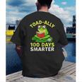 Toad-Ally 100 Days Smarter Frog Reading Book 100 School Day Men's Back Print T-Shirt