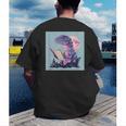 Trex Reading Book Dinosaur Men's Back Print T-Shirt
