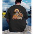 Turkey Read Books Reading Fall Thanksgiving Teacher Men's Back Print T-Shirt