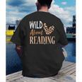 Wild About Reading Teacher Books Reader Lovers Leopard Zebra Men's Back Print T-Shirt