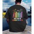 Women Floral Book Big Fan Of Human Rights Liberal Protest Men's Back Print T-Shirt
