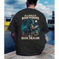In a World Of Bookworms Be a Book Dragon Reading Men's Back Print T-Shirt In a World Of Bookworms Be a Book Dragon Reading Men's Back Print T-Shirt
