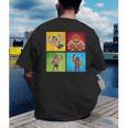 Wrestling Comic Book Wrestler Mexican Lucha Libre Mask Men's Back Print T-Shirt