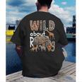 Zoo Animals Wild About Reading Books Reader Lover Librarian Men's Back Print T-Shirt Zoo Animals Wild About Reading Books Reader Lover Librarian Men's Back Print T-Shirt