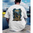4 Books Are Portable Magic Bookish Reading Nerd Quote Men's Back Print T-Shirt 4 Books Are Portable Magic Bookish Reading Nerd Quote Men's Back Print T-Shirt