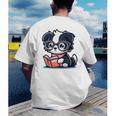 Adorable Book Lover Border Collie With Reading Glasses Cute Raglan Baseball Tee Men's Back Print T-Shirt Adorable Book Lover Border Collie With Reading Glasses Cute Raglan Baseball Tee Men's Back Print T-Shirt