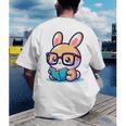 Adorable Book Lover Rabbit With Reading Glasses Cute Premium Men's Back Print T-Shirt Adorable Book Lover Rabbit With Reading Glasses Cute Premium Men's Back Print T-Shirt