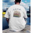 Barely Tolerable Book Lover Floral Quote Pride And Prejudice Men's Back Print T-Shirt