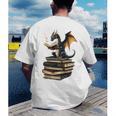 Book Dragon Men's Back Print T-Shirt