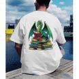 Book Dragon Reading Books Men's Back Print T-Shirt