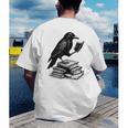 Book Raven Vintage Dark Academia Literature Reading Men's Back Print T-Shirt Book Raven Vintage Dark Academia Literature Reading Men's Back Print T-Shirt