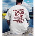 Book Readers Forced To Work Sadness Men's Back Print T-Shirt Book Readers Forced To Work Sadness Men's Back Print T-Shirt
