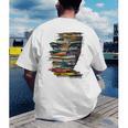 Book Women Graphic Art Colorful Eyes Men's Back Print T-Shirt Book Women Graphic Art Colorful Eyes Men's Back Print T-Shirt