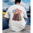 Books Fireworks 4th Of July Bookworm Patriotic Reader Men's Back Print T-Shirt Books Fireworks 4th Of July Bookworm Patriotic Reader Men's Back Print T-Shirt