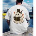 Books Ghost Reading Book Halloween Library Cat Fall Men's Back Print T-Shirt Books Ghost Reading Book Halloween Library Cat Fall Men's Back Print T-Shirt