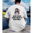 Born To Read Books Forced To Read Emails Messy Bun Reading Men's Back Print T-Shirt Born To Read Books Forced To Read Emails Messy Bun Reading Men's Back Print T-Shirt