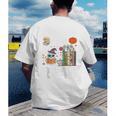 Carve Out Time To Read Halloween Ghost Books Raglan Baseball Tee Men's Back Print T-Shirt
