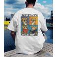 Cheetah Love Reading And Cheetahs Kids Bookworm Men's Back Print T-Shirt Cheetah Love Reading And Cheetahs Kids Bookworm Men's Back Print T-Shirt