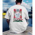 Cheshire Cat Alice In Wonderland Vintage Book Premium Men's Back Print T-Shirt Cheshire Cat Alice In Wonderland Vintage Book Premium Men's Back Print T-Shirt