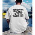 Crying Over Fictional Characters Book Lovers Men's Back Print T-Shirt
