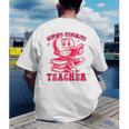 Cupid's Favorite Teacher Valentines Day Heart Book Lover Men's Back Print T-Shirt