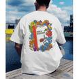 Equal Rights Book Flower Resist Feminist LGBTQ Floral Men's Back Print T-Shirt