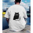First Of All I’m A Delight Cute Cat Books Coffee Humor Men's Back Print T-Shirt