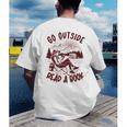 Go Outside Read a Book Vintage Bibliophiles Men's Back Print T-Shirt Go Outside Read a Book Vintage Bibliophiles Men's Back Print T-Shirt
