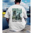 Godzilla Ocean Scene Comic Book Illustration Movie Monster Men's Back Print T-Shirt