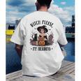 I'm Reading Halloween Witch Book Lover Men's Back Print T-Shirt I'm Reading Halloween Witch Book Lover Men's Back Print T-Shirt