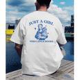 Just a Girl Who Loves Books Book Lover Bookish Men's Back Print T-Shirt