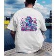 Just A Girl Who Loves Dragons And Books Cute Dragon Reading Premium Tri-Blend Men's Back Print T-Shirt