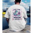 Just A Girl Who Loves Dragons And Books Lover Reading Book Men's Back Print T-Shirt Just A Girl Who Loves Dragons And Books Lover Reading Book Men's Back Print T-Shirt