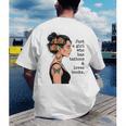 Just a Girl Who Has Tattoos And Love Books Tattooed Inked Men's Back Print T-Shirt