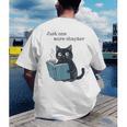 Just One More Chapter Bookworm Cat Book Lover Men's Back Print T-Shirt Just One More Chapter Bookworm Cat Book Lover Men's Back Print T-Shirt