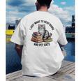 I Just Want To Read Books And Pet Cats Raglan Baseball Tee Men's Back Print T-Shirt I Just Want To Read Books And Pet Cats Raglan Baseball Tee Men's Back Print T-Shirt