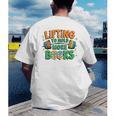 Lifting To Hold More Books Weightlifting Workout Gym Lover Men's Back Print T-Shirt